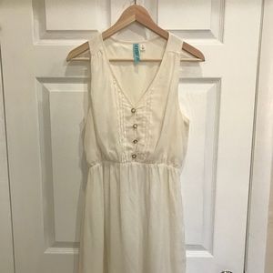 Cream Short Sleeveless Dress..Worn Once